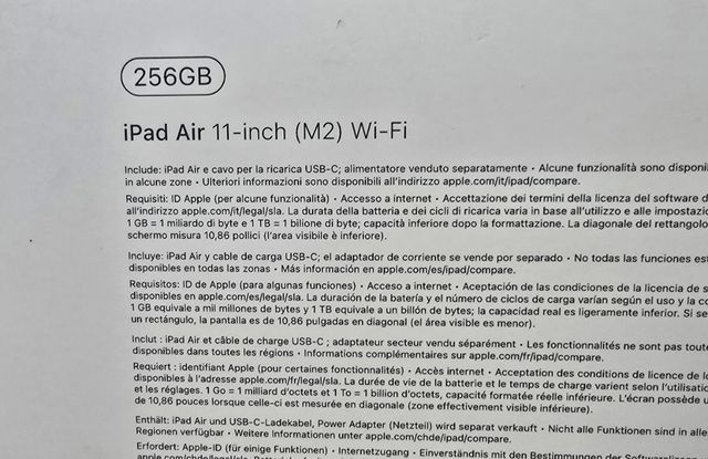 iPad Air 11" M2 WiFi 256GB + 2 Fundas