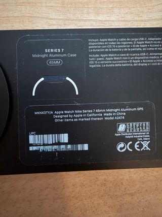 Apple Watch Serie 7 45mm Midnight Aluminium Case