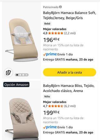 Hamaca Babybjorn Bouncer Balance Soft IMPECABLE