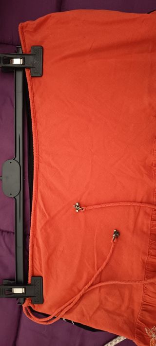 Falda ibicenca bordada en plateado y blanco