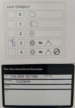 TAG Heuer 5503 Gafas sol - 100% protección UVA