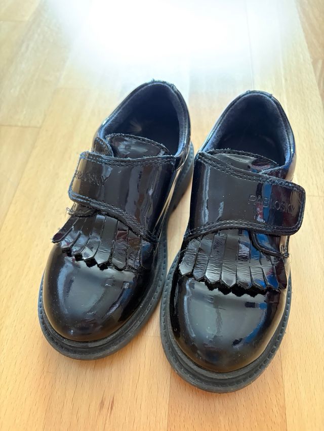 Zapatos Pavlosky colegiales piel, talla 28