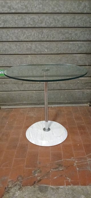Tavolino basso vetro & marmo