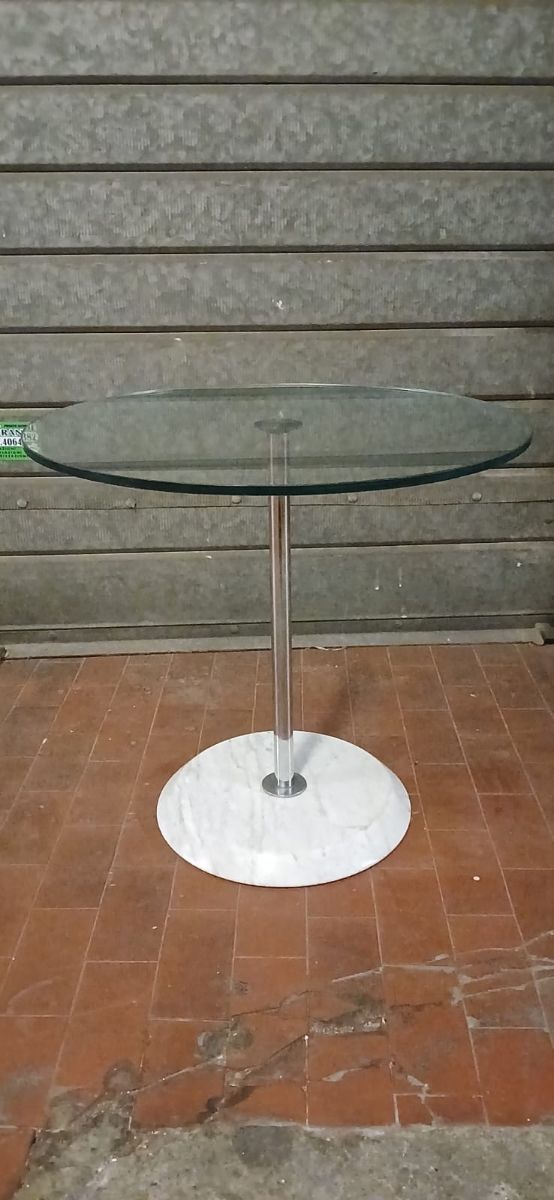 Tavolino basso vetro & marmo