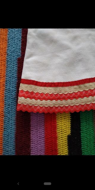Conjunto bebé niña blanco-rojo