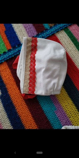 Conjunto bebé niña blanco-rojo