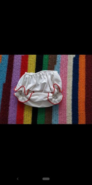 Conjunto bebé niña blanco-rojo