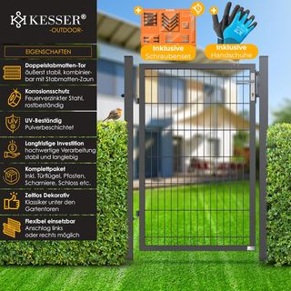 KESSER Puerta de jardín 140 x 106cm