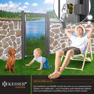 KESSER Puerta de jardín 140 x 106cm
