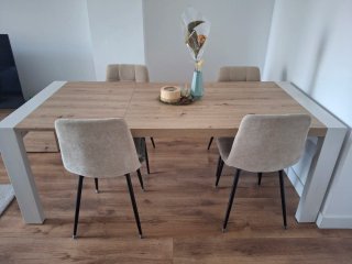 Mesa comedor madera blanca