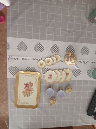 Juego té metálico vintage infantil