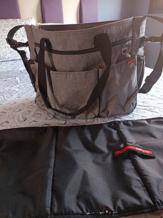 Bolso cambiador bebé gris