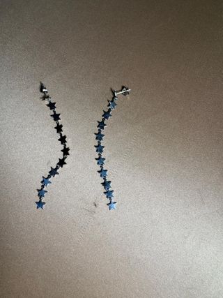 Collar y pendientes estrellas plata