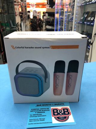 ALTAVOZ KARAOKE CON MICRÓFONO 