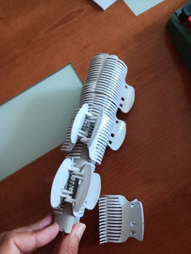 Pinzas pelo blancas - 9uds