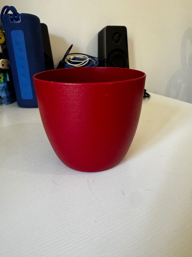Vaso plastica rosso