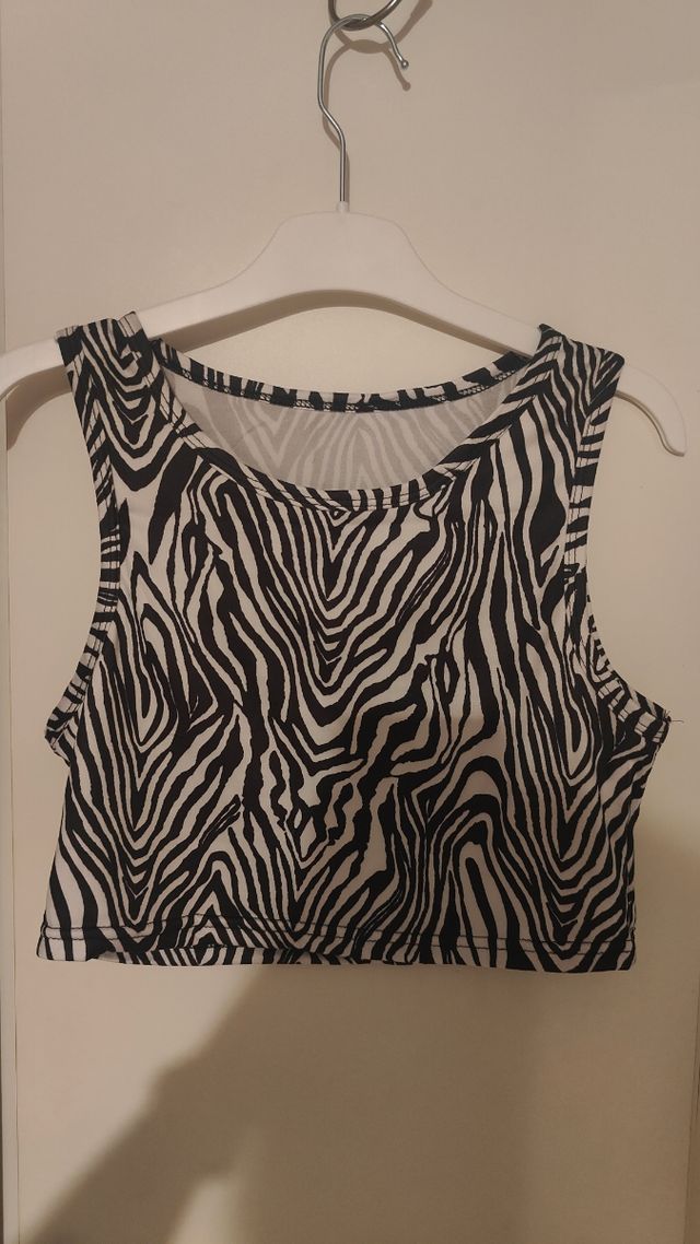 Crop top cebra