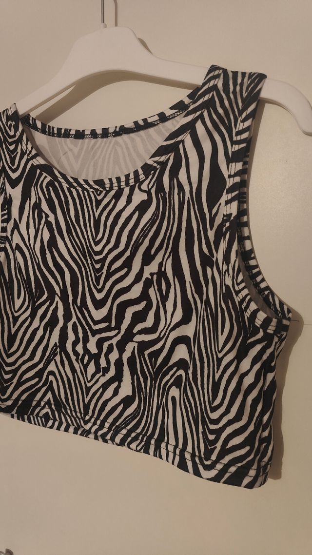 Crop top cebra