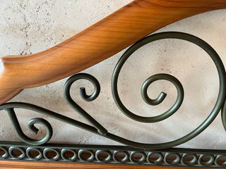 Cabezal cama 135cm madera-forja