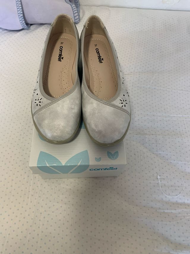Zapatos Comfeet mujer, plata, 37