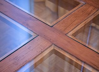 Mesa centro madera-vidrio