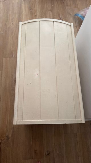 Baúl madera infantil beige/rosa