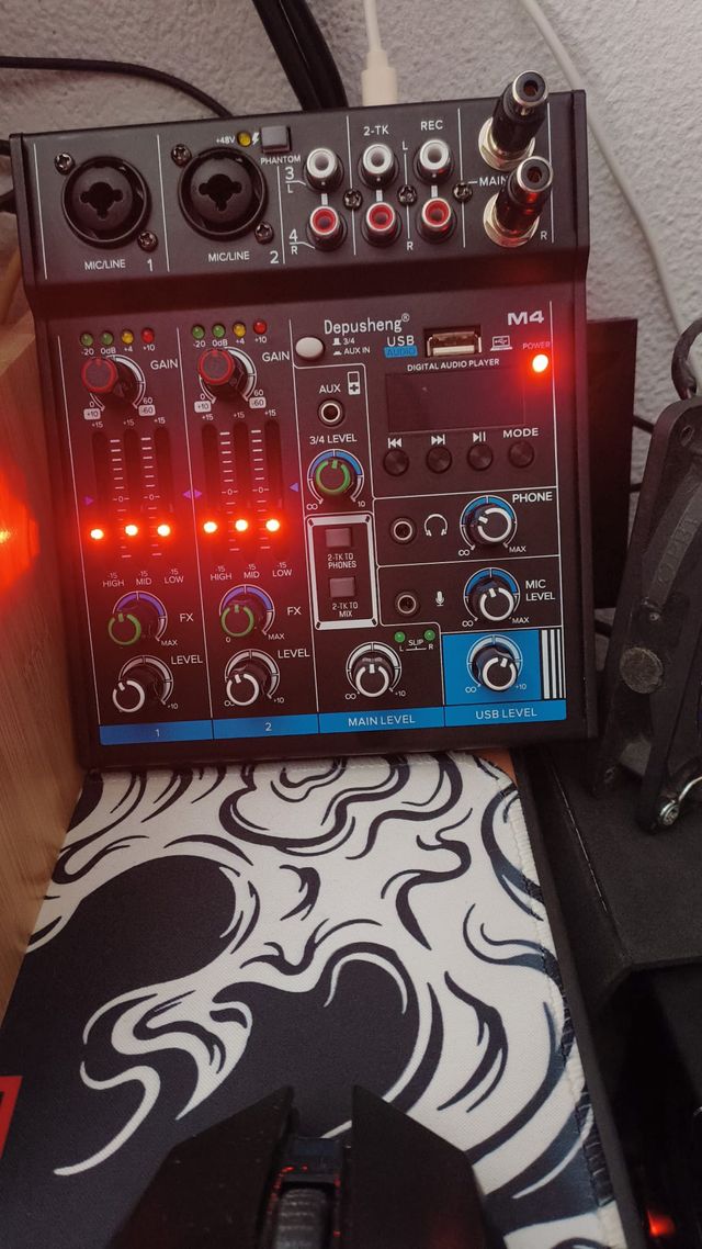 Mini Mezclador Musical 5 Canales