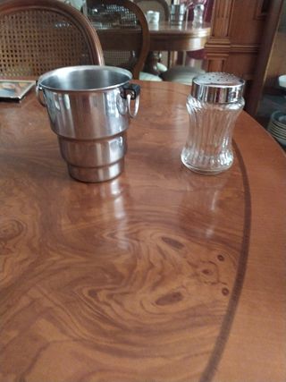 Cubitera y azucarero de acero inoxidable