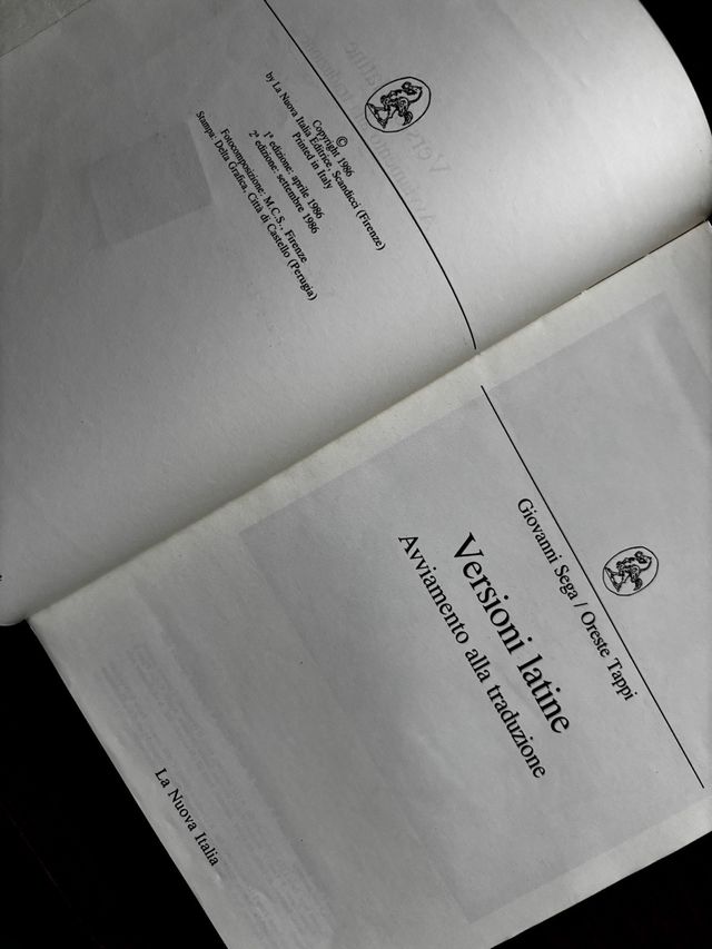 Libro: Versioni latine Avviamento alla traduzione