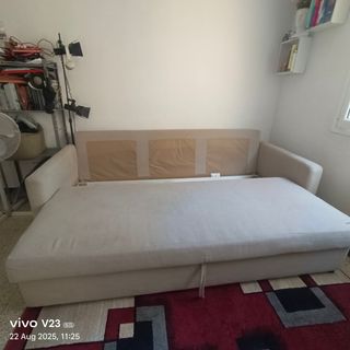 Sofá cama beige 3 plazas