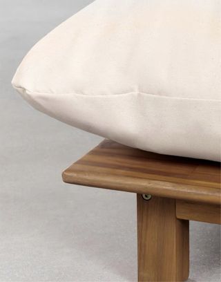 Sillón Sklum - Madera y tela beige