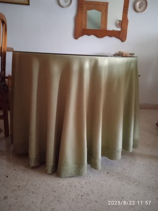 Mesa camilla de 90
+  Sallas,Tapete y Cristal