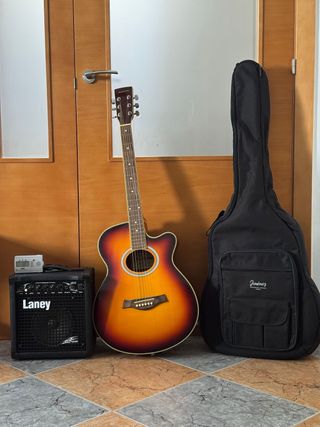 Guitarra acústica Jiménez + Amplificador Laney