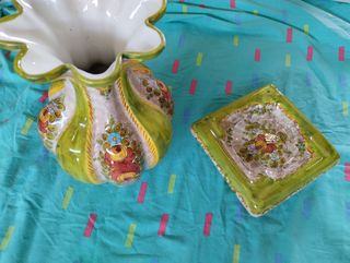Vaso e posacenere in ceramica F.lli Deruta
