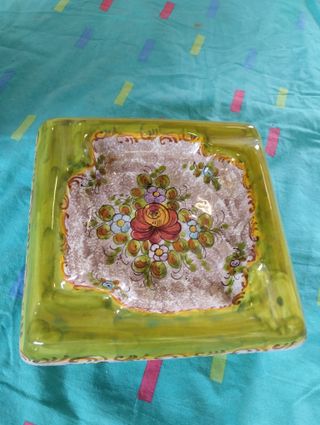 Vaso e posacenere in ceramica F.lli Deruta