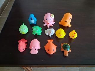 12 Juguetes Baño Animales