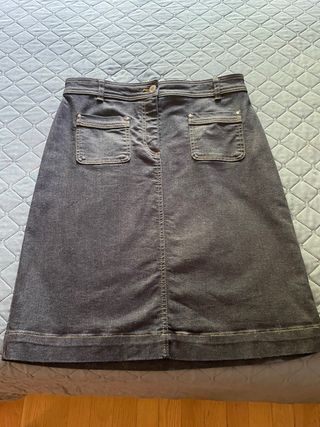 Falda vaquera midi