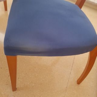 4 Sillas comedor - Madera y Tela