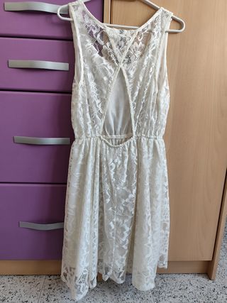 Vestido encaje blanco H&M