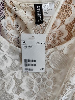 Vestido encaje blanco H&M