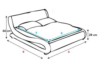 Cama Alessia blanca 135x190 cm
