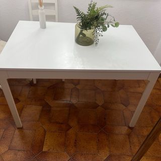 Mesa Ikea blanca extensible 120/180