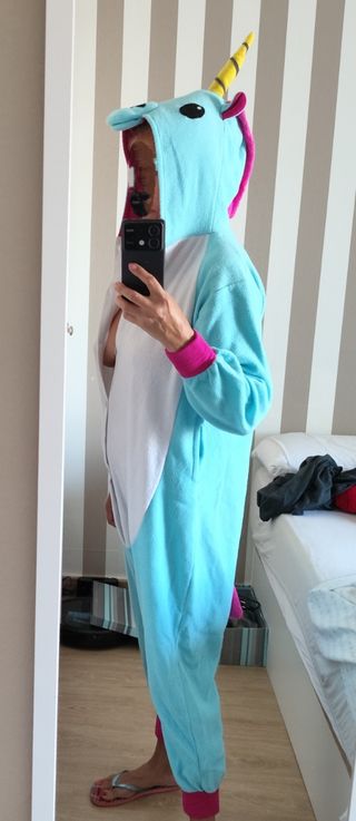 Pijama Unicornio - Azul y Blanco