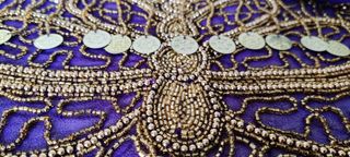 Conjunto Bellydance Morado con Monedas