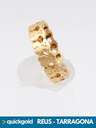 035-01-00618 ANILLO ORO 18K OSOS TIPO TOUS.