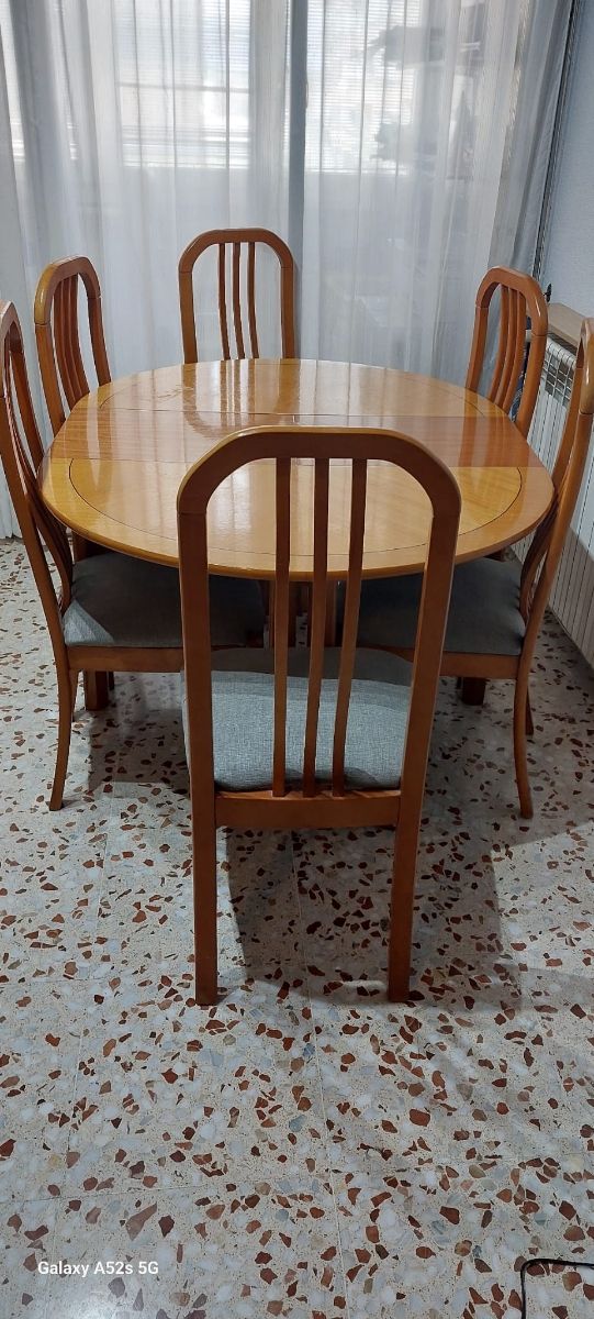 Mesa comedor redonda madera