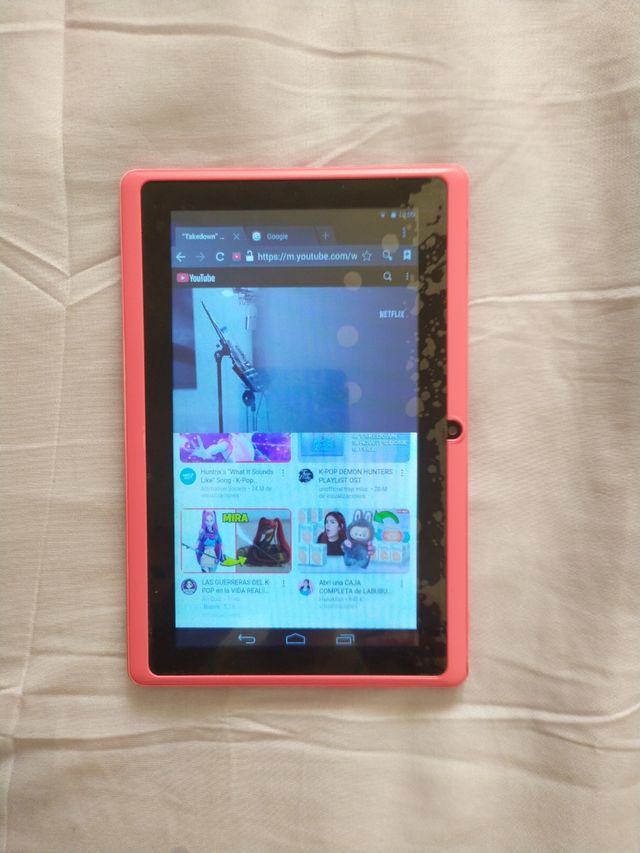 Tablet infantil rosa