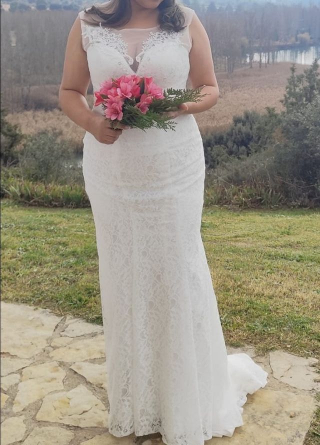 Vestido novia Adapta a tallas desde la 42 hasta 48