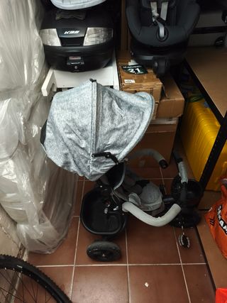 Triciclo bebé gris - Plegable- Kinder Kraft 