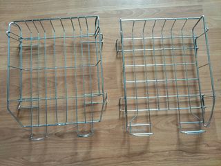 2 Bandejas metal escritorio